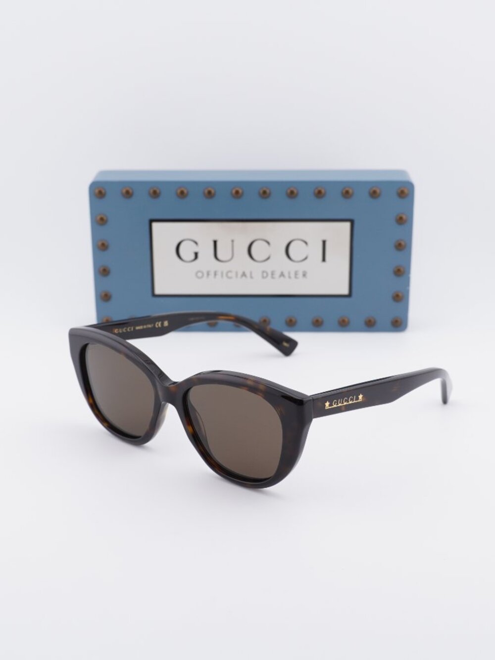 Gucci GG1588S 002 Cat Eye Sunglasses - Havana / Brown